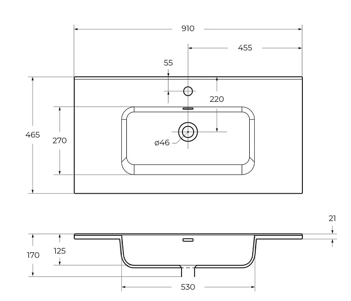 Мебельная раковина BelBagno BB900ETL 90 см , изображение 3