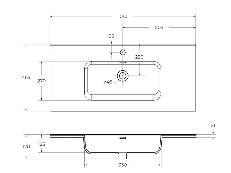 Мебельная раковина BelBagno BB1000ETL 90 см , изображение 3