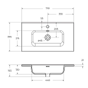 Мебельная раковина BelBagno BB700/390ETL 70 см , изображение 3