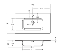 Мебельная раковина BelBagno BB800ETL 80 см , изображение 3
