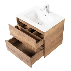Фото Тумба под раковину BelBagno Kraft 60 подвесная, rovere tabacco