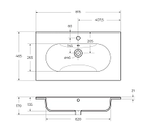 Мебельная раковина BelBagno Love LOV-800-LVB 80 см , изображение 3