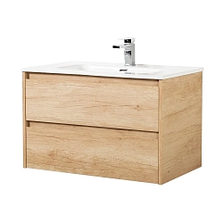 Фото Тумба под раковину BelBagno Kraft 80 подвесная, rovere nebrasca nature