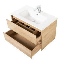 Фото Тумба под раковину BelBagno Kraft 80 подвесная, rovere nebrasca nature