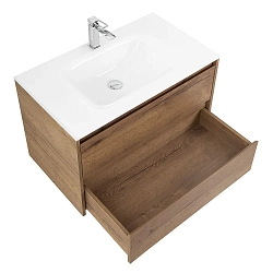 Фото Тумба под раковину BelBagno Kraft 80 подвесная, rovere tabacco