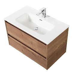 Фото Тумба под раковину BelBagno Kraft 90 подвесная, rovere tabacco