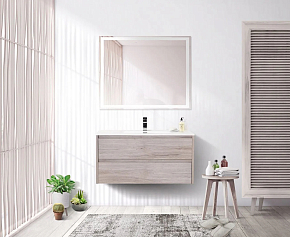 Фото Тумба под раковину BelBagno Kraft 100 подвесная, rovere galifax bianco