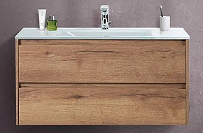 Фото Тумба под раковину BelBagno Kraft 100 подвесная, rovere tabacco