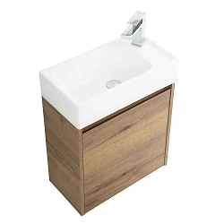 Фото Тумба под раковину BelBagno Kraft Mini 50 L подвесная, rovere tabacco