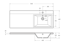 Мебельная раковина BelBagno Marino BB1200/480-LV-MR-R 120 R , изображение 2