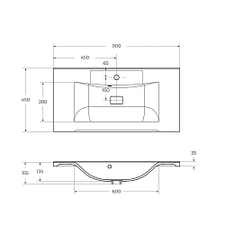 Фото Мебельная раковина BelBagno Marino BB900/450-LV-MR-PR 90 см