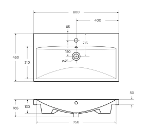 Фото Мебельная раковина BelBagno BB-0322-80-LVB 80 см