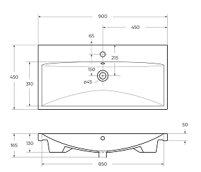 Фото Мебельная раковина BelBagno BB-0323-90-LVB 90 см