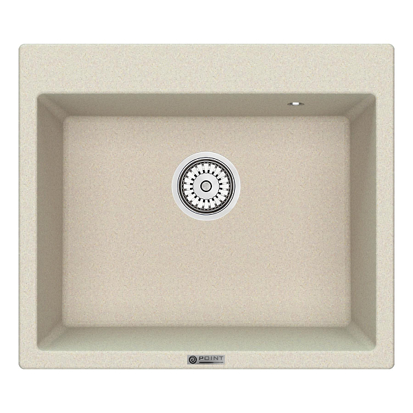Мойка кухонная Point Бинга 60 PN3003BG светло-бежевая , изображение 1