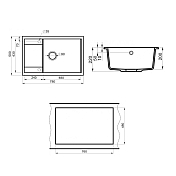 Изображение Мойка кухонная Point Велета 78 PN3002W белая Мойка кухонная Point Велета 78 PN3002W белая , изображение 4