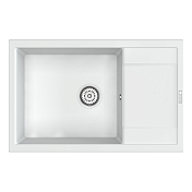 Изображение Мойка кухонная Point Велета 78 PN3002W белая Мойка кухонная Point Велета 78 PN3002W белая , изображение 1
