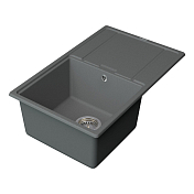 Изображение Мойка кухонная Point Лаура 78 PN3005AL серая Мойка кухонная Point Лаура 78 PN3005AL серая , изображение 2