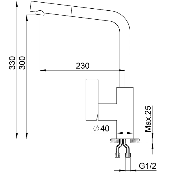 Смеситель Point PN3102GR для кухонной мойки , изображение 2