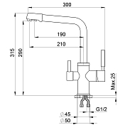 Изображение Смеситель Point PN3103GR для кухонной мойки Смеситель Point PN3103GR для кухонной мойки , изображение 2