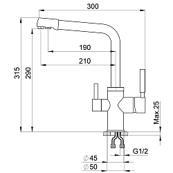 Фото Смеситель Point PN3103W для кухонной мойки
