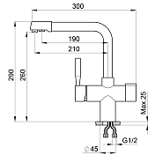 Изображение Смеситель Point PN3104B для кухонной мойки Смеситель Point PN3104B для кухонной мойки , изображение 2