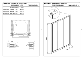 Фото Душевая дверь в нишу Kolpa San Luna TV3D/S 100 см silver