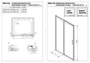 Фото Душевая дверь в нишу Kolpa San Pulsar TV2D/S 100 см D silver