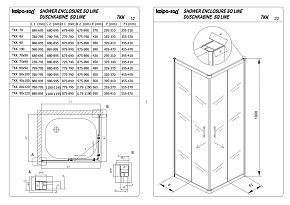 Фото Душевой уголок Kolpa San SQ Line TKK 100х100 см white, chinchila