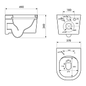 Унитаз подвесной Point Веста PN41701 , изображение 6