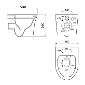 Изображение Унитаз подвесной Point Вега PN41711BM Унитаз подвесной Point Вега PN41711BM , изображение 6