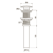 Изображение Донный клапан Point PN000Z1 для раковины Донный клапан Point PN000Z1 для раковины , изображение 2