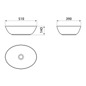Изображение Раковина Point Артемида PN43151WB 51 см Раковина Point Артемида PN43151WB 51 см , изображение 4