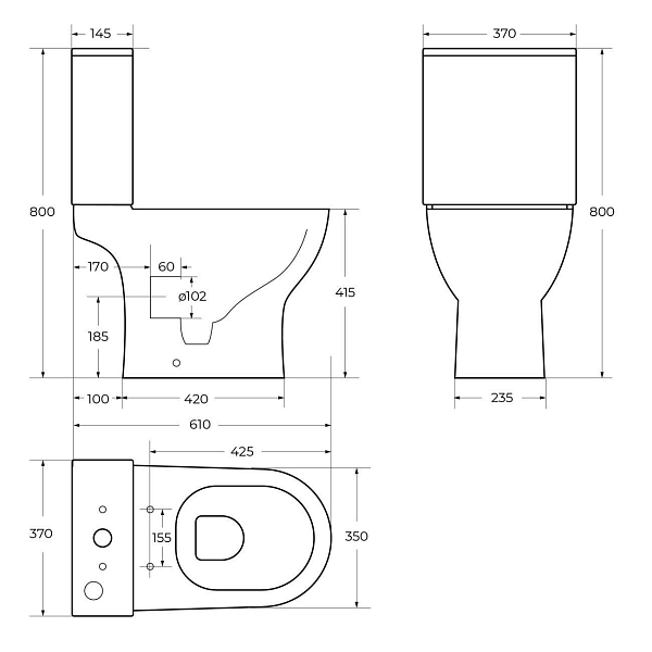 Унитаз-компакт BelBagno Lounge безободковый , изображение 13