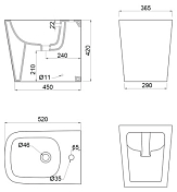 Биде напольное BelBagno Albano BB120B , изображение 7