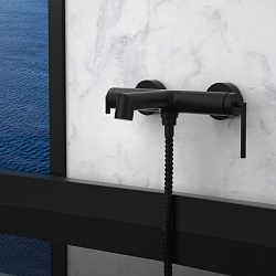 Фото Смеситель BelBagno Acqua ACQUA-VASM-NERO для ванны с душем