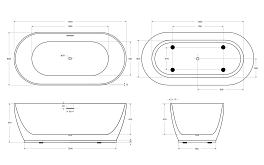 Изображение Акриловая ванна BelBagno BB413-1700-800-MATT 170х80 Акриловая ванна BelBagno BB413-1700-800-MATT 170х80 , изображение 6