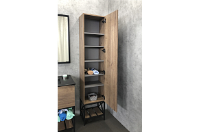 Фото Шкаф-пенал Comforty Бредфорд 40 дуб темный