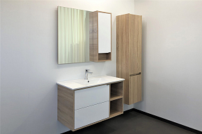 Фото Зеркало-шкаф Comforty Гамбург 90 дуб сонома