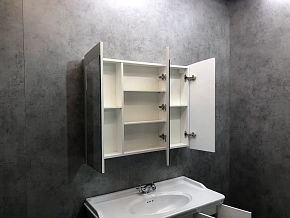 Фото Зеркало-шкаф Comforty Палини 100 белый