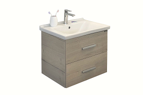 Фото Тумба с раковиной Comforty Парма 60 дуб дымчатый