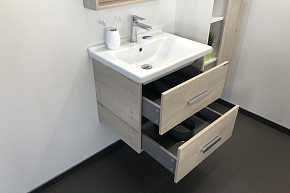 Фото Тумба с раковиной Comforty Парма 60 дуб дымчатый