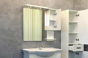 Фото Зеркало-шкаф Comforty Севилья 85 слоновая кость