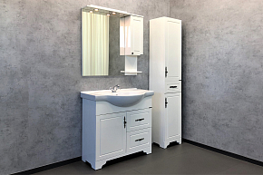 Фото Зеркало-шкаф Comforty Севилья 85 слоновая кость