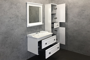 Фото Зеркало Comforty Феррара 80 белый глянец