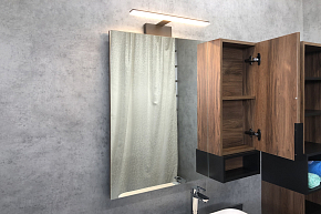 Фото Зеркало-шкаф Comforty Штутгарт 90 дуб тёмно-коричневый