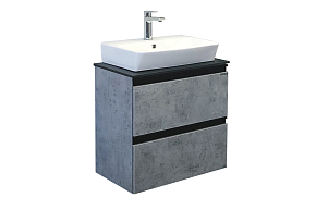 Фото Тумба с раковиной Comforty Эдинбург 60-2 бетон светлый, с раковиной 9055RA-50