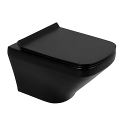 Фото Комплект BelBagno Sela BB3201CHR-MB/BB3201SC-MB/BB002-80/BB007-PR-NERO.M кнопка смыва черная матовая