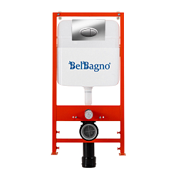 Фото Комплект BelBagno Duet CZR-2462-TH-TOR/CZR-870-SC/BB026/BB051CR кнопка смыва хром глянец