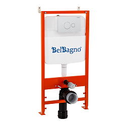 Фото Система инсталляции для унитазов BelBagno BB026/BB082BL с кнопкой смыва