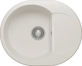 Фото Мойка кухонная Polygran ATOL-620 белый хлопок
